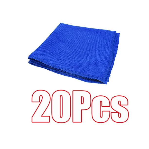 Toalla De Limpieza Para Coche Azul Microfibra Toalla De Detalle Automático Sin 20 piezas shamjiam Aparato de limpieza azul