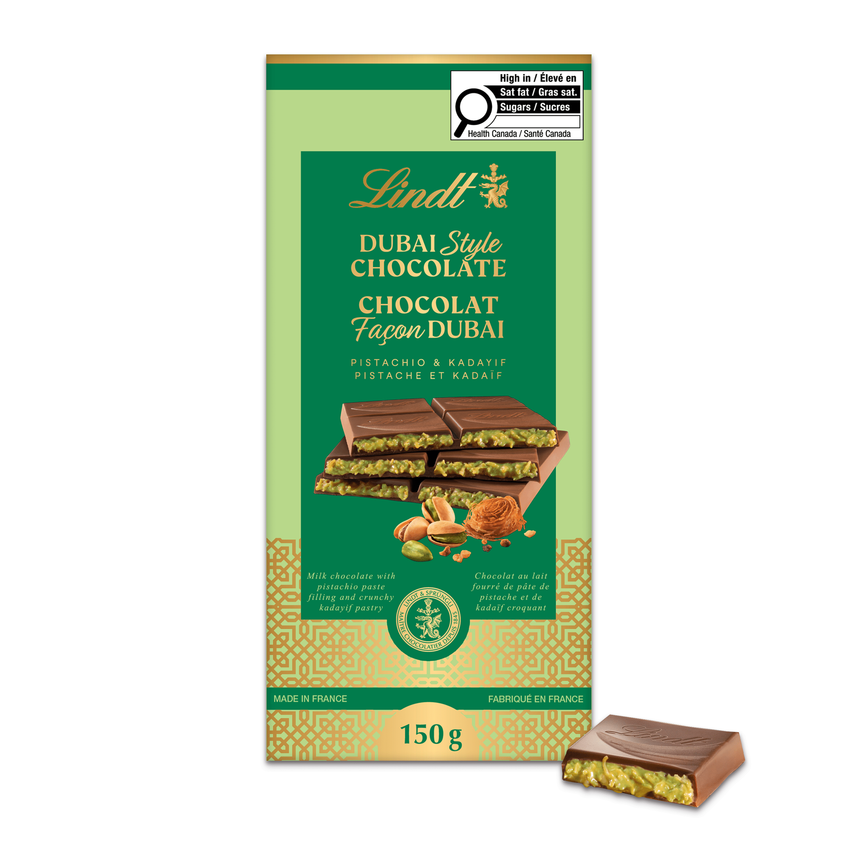 Lindt Dubai Style Chocolate Bar, 150g