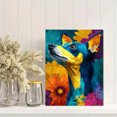 thumbnail image 2 of Colorful Floral Chihuahua Canvas Wall Art, Vibrant Dog Portrait Print, Pet Lover Decor, 2 of 8