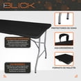 thumbnail image 4 of Mesa Plegable Portátil Portafolio 180x70cm Plástico Acero 75kg Color Negro Blick, 4 of 5