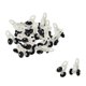 thumbnail image 1 of 30pcs Slider Rail Curtain Roller Hook Wheel Curtain Sliding Pulley for Window Sheer Plastic Roller Black White, 1 of 1