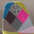 thumbnail image 2 of Cassius Eames Style Mid Century Modern Multi-Color Patchwork Fabric Chairs (Set of 2), 2 of 4