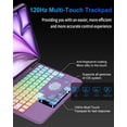 thumbnail image 2 of Funda con teclado BORIYUAN Magic para iPad Air de 11 pulgadas, color morado, 2 of 8