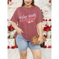 thumbnail image 5 of Anbech Heart T Shirt for Women Plus Size Short Sleeve Shirt Grateful with Love Graphic Tee Oversized Valentine's Day Top, 5 of 7