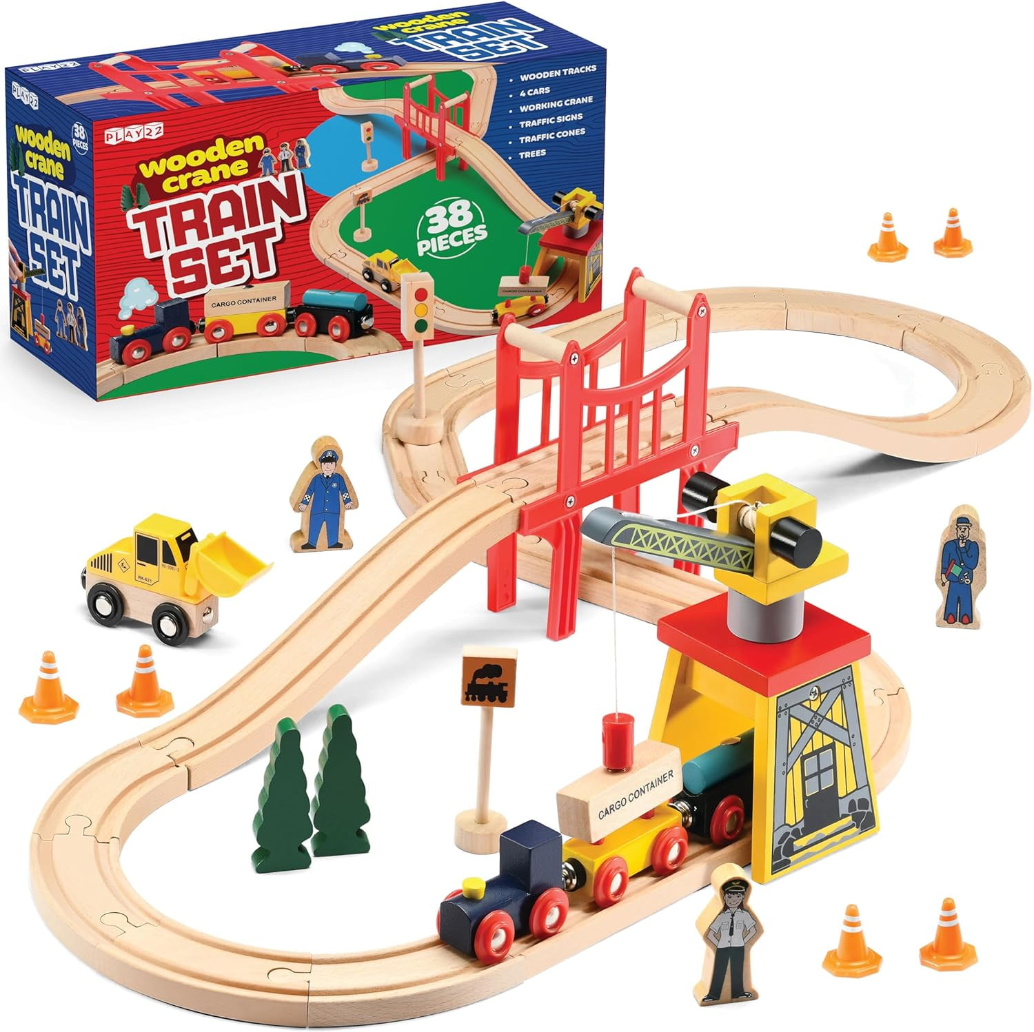 95 piece wooden train set new arrivals