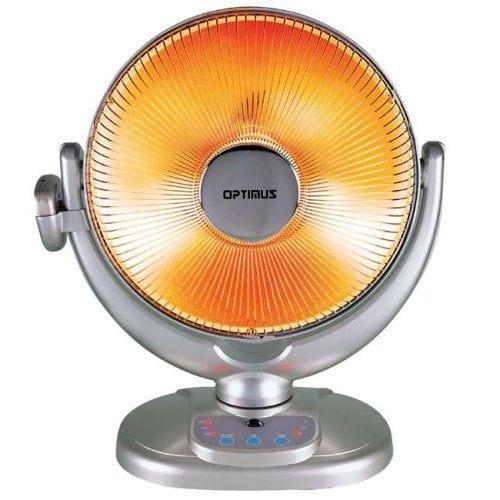 Optimus 14" Oscillating Dish Heater with Remote Control, H4438