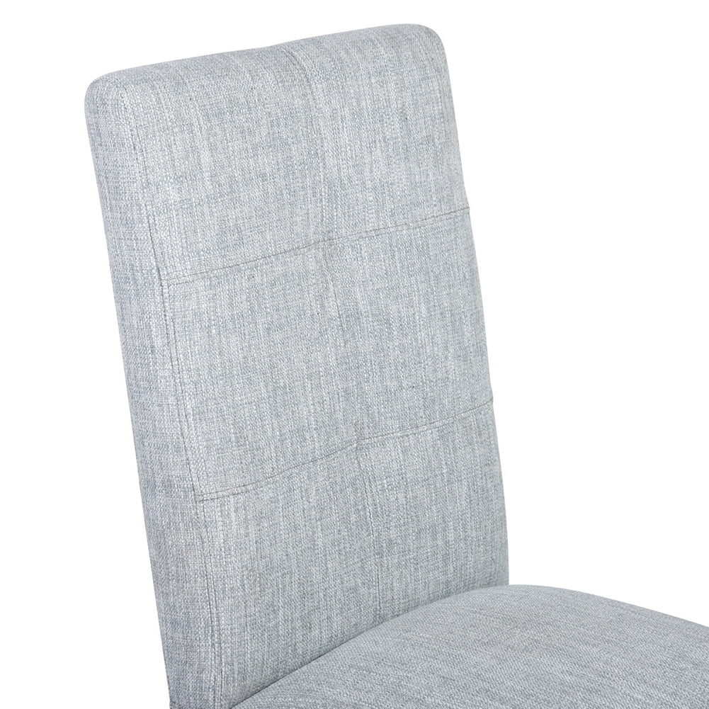 Kepooman 2-Piece Modern Upholstered Dining Chairs with Wood Leg, Accent Chairs for Kitchen, Living Room, Gray