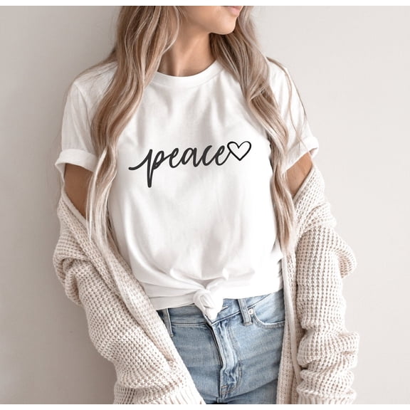 Peace T-Shirt, Inspirational No War Tee, Women's Unisex Fit All Size S-5Xl