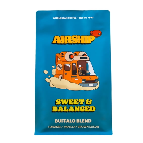 Airship Buffalo Blend, Medium Roast, Whole Coffee Beans, 27oz