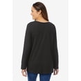 thumbnail image 2 of Woman Within Plus Size Perfect Long-Sleeve V-Neck Tee, 2 of 6