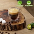 thumbnail image 4 of Double Walled Espresso Cups Set of 4 (50% Thicker), 3 Ounce Clear Expresso Coffee Mugs, Espresso Shot Glasses, Double Wall Insulated Espresso Cups Suit for Espresso Machine, Microwave Safe, 4 of 7