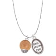 thumbnail image 1 of Delight Jewelry 12mm Stardust Round Rose Goldtone Spinner Best Mom Ever Charm Necklace, 1 of 4