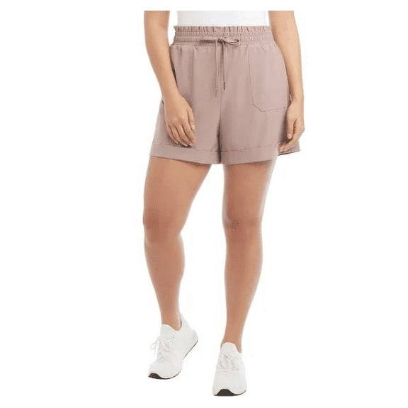 Danskin Ladies' Woven Paperbag Short (Antler, XS)
