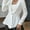 White, variant on Women's Textured Blazer Single Button Long Sleeve Business Casual Jacket with Ruffle Hem, Slim Fit Cardigan Work Blazer, 2XL