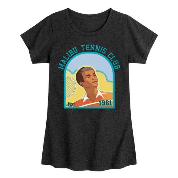 Barbie - Malibu Tennis Club - Girls Fitted Short Sleeve Graphic T-Shirt