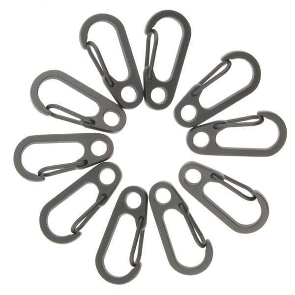 2x 10 Piezas Aleación Llave Hebilla Broche Clip Mosquetón Llavero Llavero para Mochilero, Camping, Senderismo, , Pesca, Kayak shamjiam Llavero Mosquetón Clip