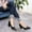 Black, variant on Summer Saving Clearance! Itsun Block Heels Women's Fashion Pointed Toe Chunky Heels High Heels Shoes Solid Color Casual High Heels Shoes Black US Size 9.5
