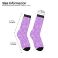 thumbnail image 2 of Honeii Lilac Glittering Print Children's Colorful Socks,Unisex Kids and Toddlers' Cushioned Sock,Kids Athletic Crew Socks,for Everyday Wear and Sports, 2 of 5