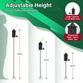 thumbnail image 3 of Torches for Outside Set of 6, Black16 Oz Outdoor Garden Torches with 3-Prong Grounded Stake, 59 Inch Metal Torch for Garden Décor, Outside Torches for Backyard, Garden, Patio, 3 of 13