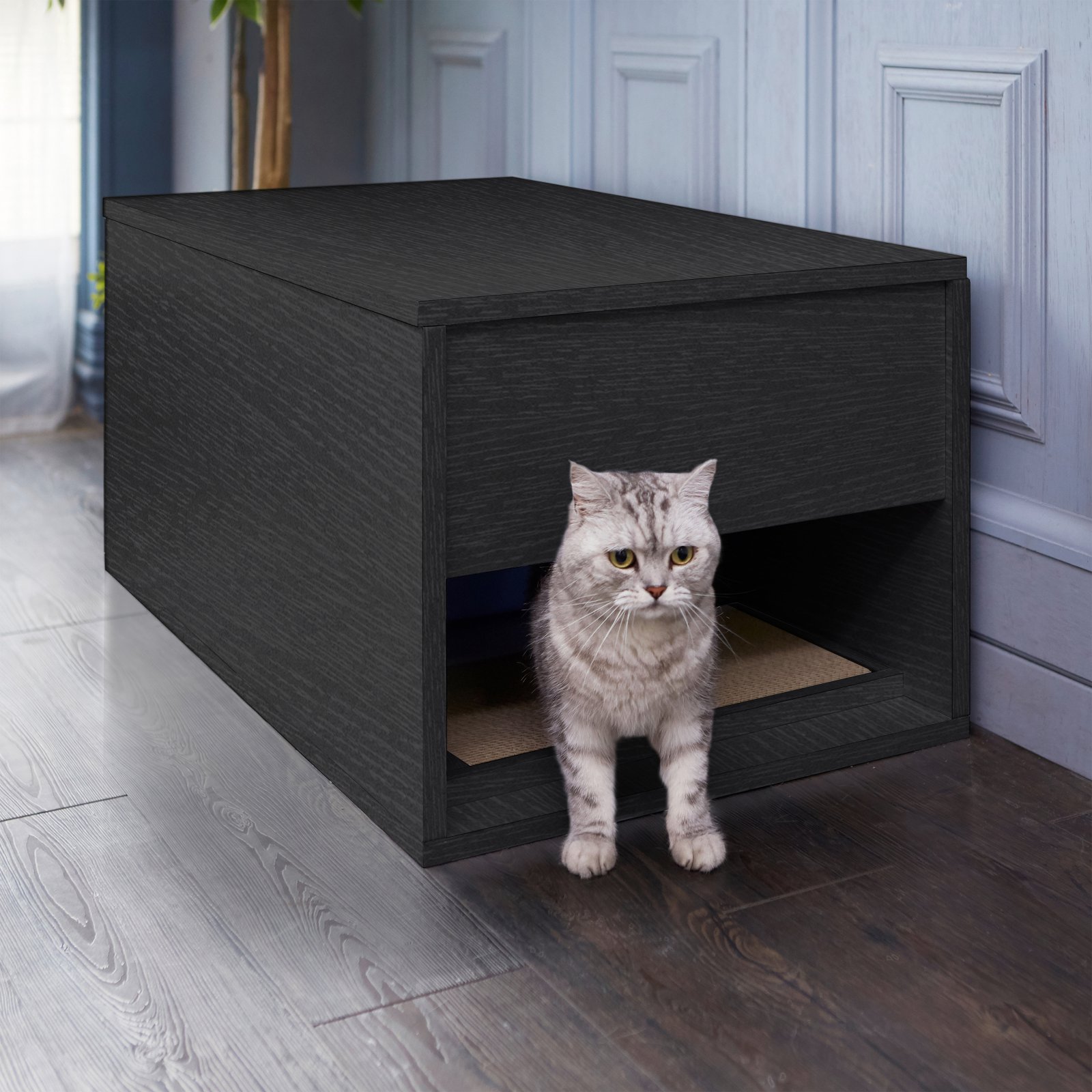 Way Basics Eco Friendly Cat Litter Box Side Table Enclosure - Walmart.com