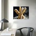 thumbnail image 3 of JRXY  Food Wall Art Kitchen Decor Modern Black and White Yellow Drink with Bread Fruits Coffee Canvas Art Picture Painting Prints Framed Dining Room Cafe Wall Decor Picture 2, 3 of 4