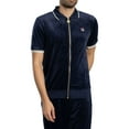 thumbnail image 2 of Fila Terry Velour Zip Polo Shirt, Blue, 2 of 5