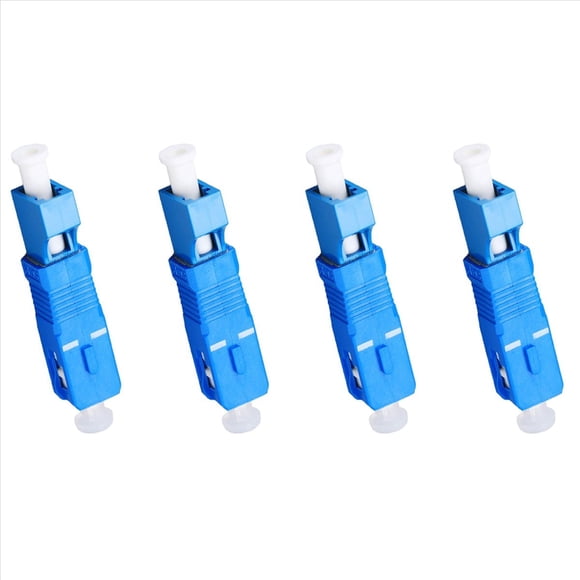 4X Herramienta de Equipo óptico LC Hembra Una SC Macho HíBrida Monomodo Conector Adaptador de Fibra óptica 9/125 SM