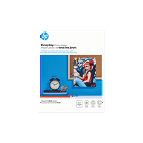 HP Everyday Photo Paper, Glossy, 52 lb, 8.5 x 11 in. (216 x 279 mm), 25 sheets Q5498A
