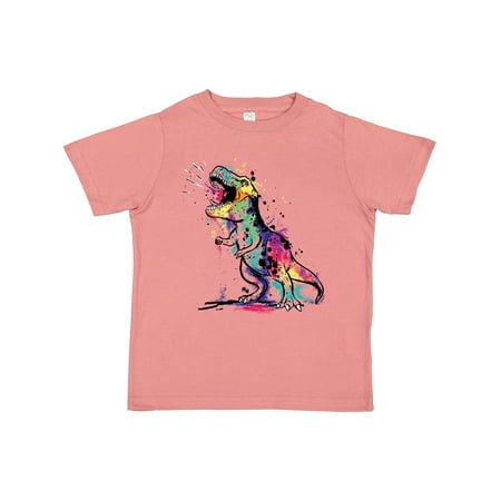 

Inktastic T-Rex Graffiti Rainbow Paint Splatter Gift Toddler Boy or Toddler Girl T-Shirt