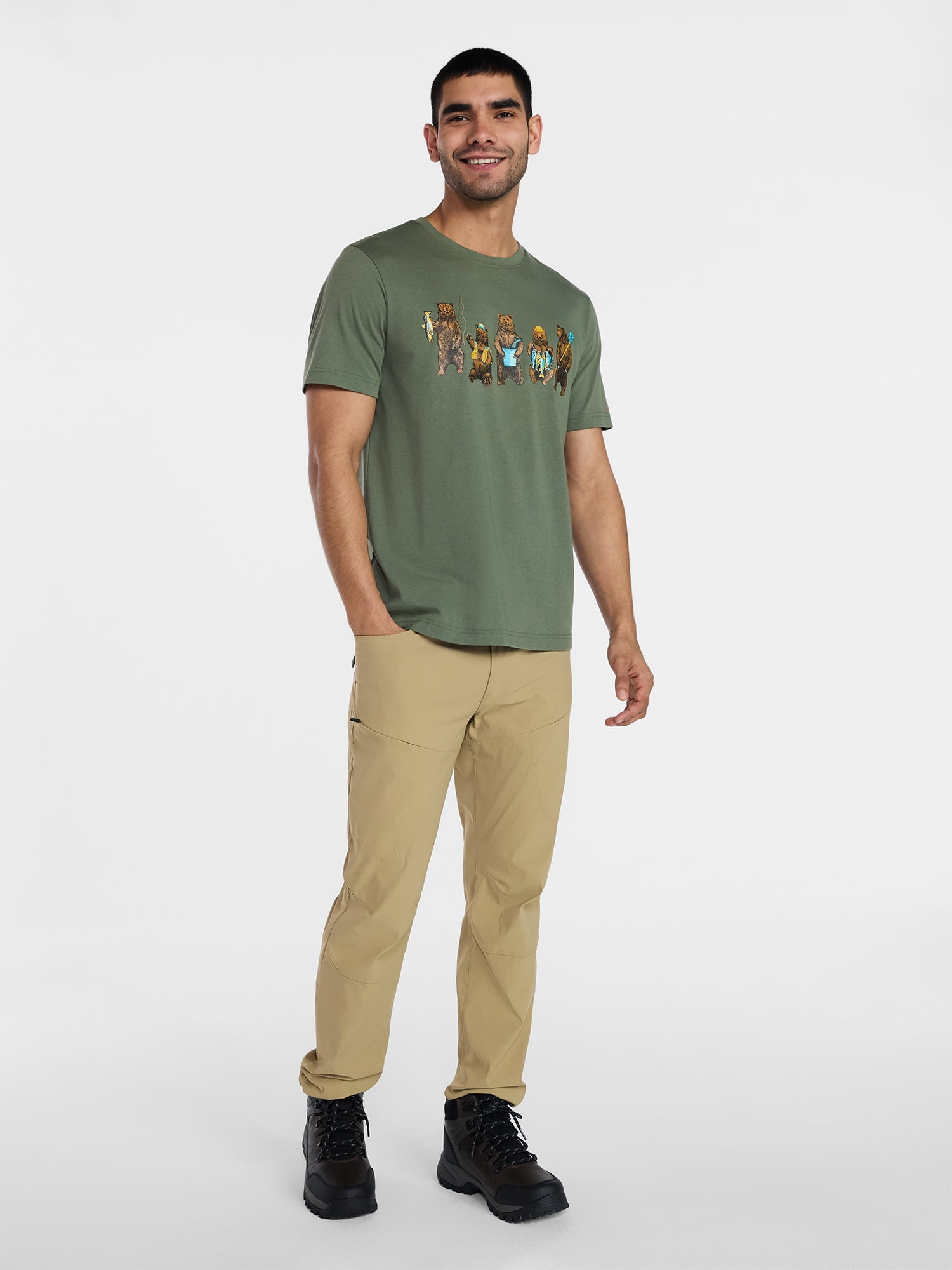 Ozark Trail Men's Active Graphic Tee with Short Sleeves, Sizes S-3XL