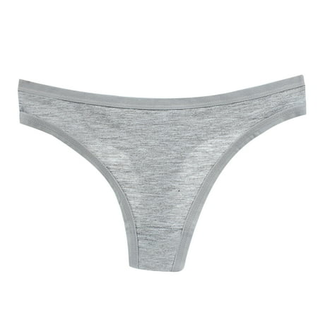 

JWZUY Women Fashion Solid Color Panties Breathable Soft Stretch Underwear Panties Gray XXXL