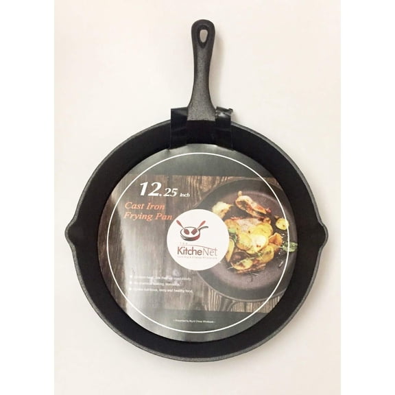 The KitcheNet Cast Iron Skillet Pan 12"
