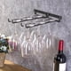 thumbnail image 2 of Soporte para copas de vino, 2 soportes para copas, estante para vidrio con tornillos, estante para copas de vino de metal duradero para colgar, adecuado para 4 vasos para cocina, bar, restaurante,, 2 of 5
