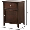 thumbnail image 3 of Glory Furniture Izzy 1 Drawer 1 Door Nightstand in Cappuccino, 3 of 16