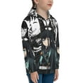 thumbnail image 3 of Demon Slayer Muichiro Tokito Kids Zip-Up Hoodie 3d Print Hooded Sweatshirt With Packet For Boys Girls, 3 of 7