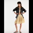 thumbnail image 4 of Falda Plisada de Cintura Alta con Volantes para Mujer, Falda de Tenis, Falda Pantalón Deportiva para Correr y Patinar. Albaricoque L, 4 of 8