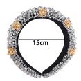 thumbnail image 2 of Diadema acolchada con diamantes de imitación, cosida a mano, con cuentas de cristal, para novia, boda, fiesta, accesorios para el cabello, 2 of 5