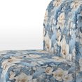 thumbnail image 4 of Designart "Ethereal Flourishing Rococo VII" Chaise d'Appoint Florale Bleue Rembourrée - Fauteuil de Chambre Style Cottage, 4 of 7
