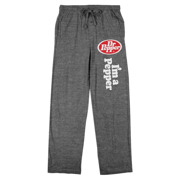 Dr Pepper I'm A Pepper Women's Gray Heather Sleep Pajama Pants-Small