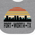 thumbnail image 4 of Inktastic Fort Worth Texas Skyline Retro Boys or Girls Baby Bib, 4 of 4