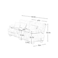 thumbnail image 2 of 94"Loveseat Sofa, Chenille 2 Seater Cloud Couch with 4 Soft Pillows, Upholstered Deep Seat Sofa Couch for Living Room, Apartment, Office, White, 2 of 7
