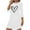 White-2, variant on Aofany Nightgowns for Women Cotton Night Shirts Short Sleeve Night Gown Dress Casual Pajamas Soft Sleepwear