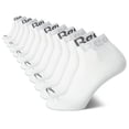 thumbnail image 1 of Reebok Paquete de 12 pares de calcetines tobilleros para hombre, blancos, con control de humedad, 1 of 7
