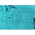 thumbnail image 1 of Ahgly Company Indoor Rectangle Abstract Light Blue Modern Area Rugs, 2' x 5', 1 of 4