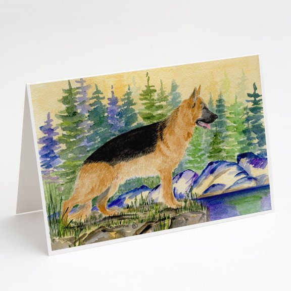 German Shepherd Greeting Cards and Envelopes Pack of 8