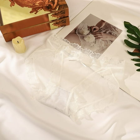 

Gubotare Sexy Panties For Women Women Jacquard Panties Ladies Sexy Open Crotch Beautiful Butt Embroidery Diamond T Pants White M