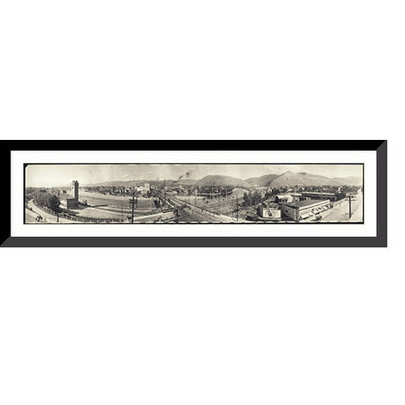 Historic Framed Print, MT Missoula 1922 PHOTO, 36-3/8" x 8-3/8"