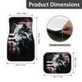 thumbnail image 6 of HUIACONG Wolf US Flag Car Floor Mats and Steering Wheel Cover for Women Rubber Non-Slip Easy to Install Full Set Front & Rear Car Seat Covers for Additional Protection Car Mats Full Set 9 Pcs, 6 of 8