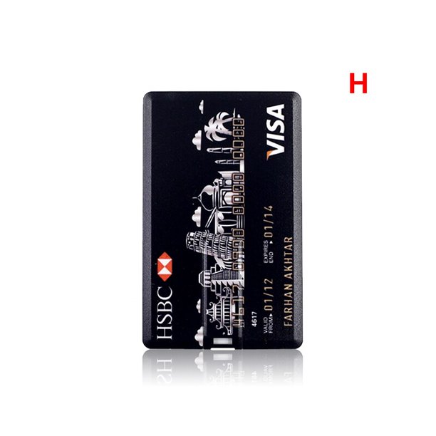 Unidad Flash USB de alta velocidad, tarjeta de crédito bancaria, Pen Drive de 4GB, 8GB, 16GB, Pendrive de 32GB, 64GB, memoria Usb, unidad Flash de 128GB Deng Xun unisex