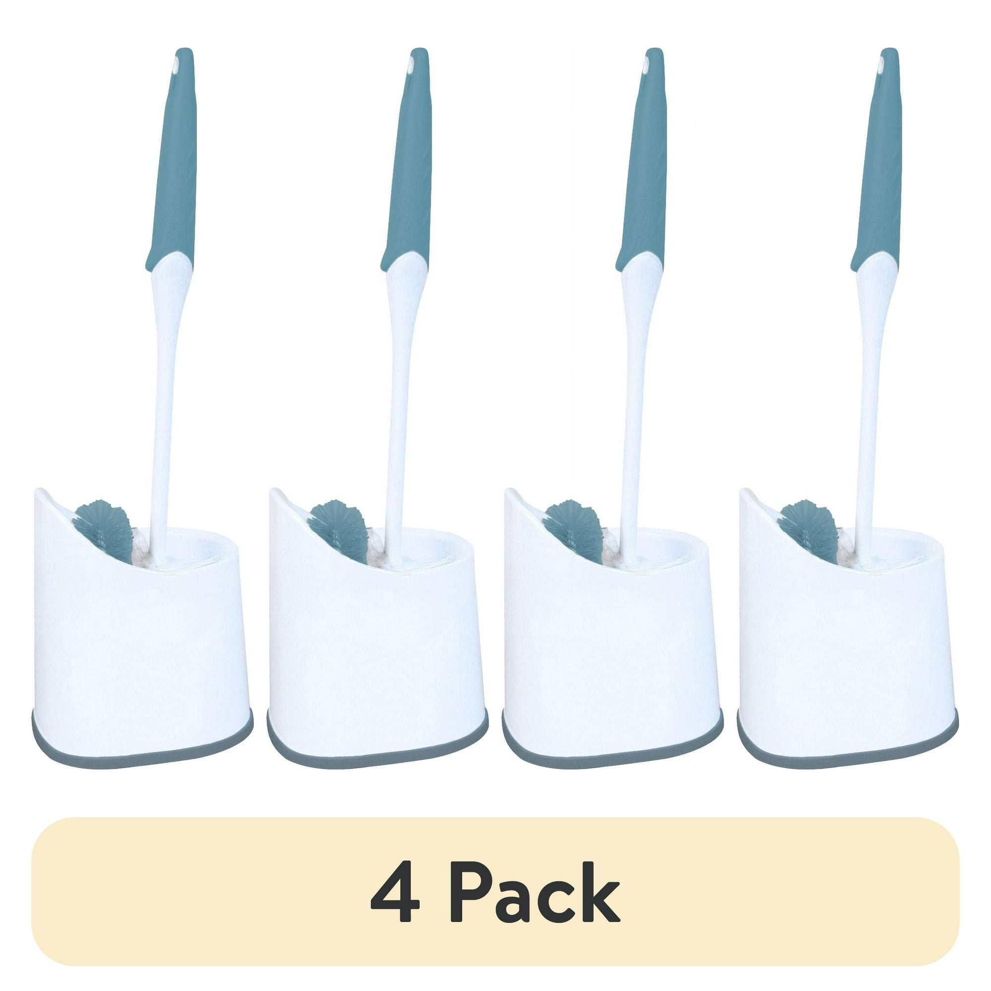 (4 pack) Great Value Toilet Bowl Brush with Caddy